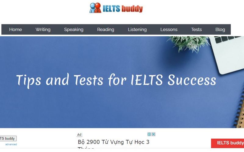 Website luyện thi online IELTS Buddy