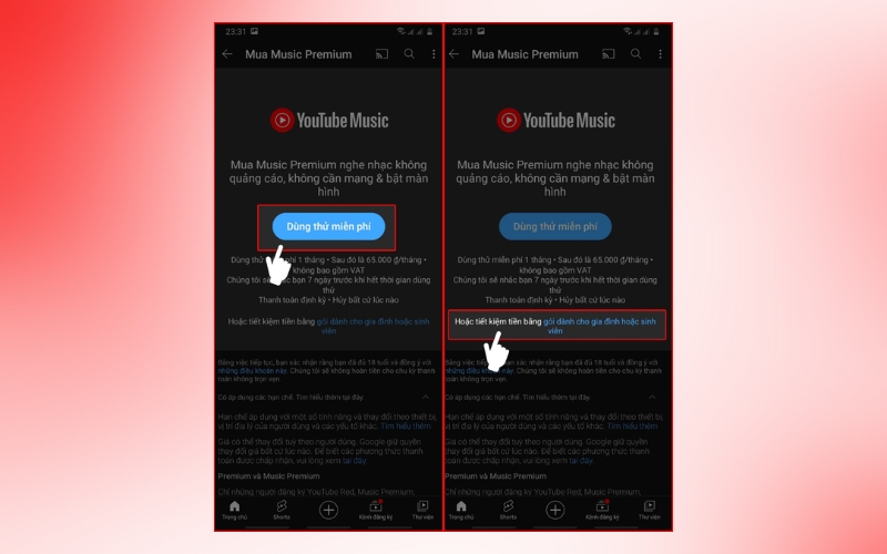 chọn gói Youtube Premium phù hợp với nhu cầu