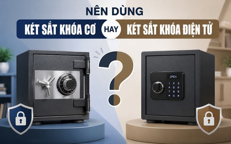 Nên dùng két sắt khóa cơ hay khóa điện tử