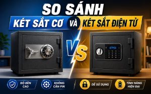 so sánh két sắt cơ và két sắt điện tử